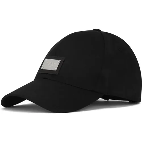 Schwarze Hüte für Männer , Herren, Größe: 59 CM - Dolce & Gabbana - Modalova