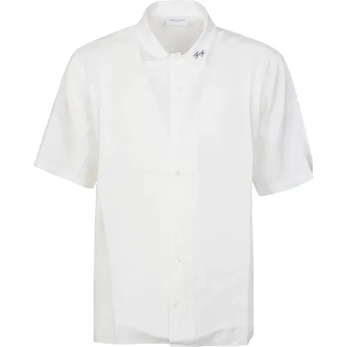 Short Sleeve Cupro Shirt , male, Sizes: M, L, S - Family First - Modalova