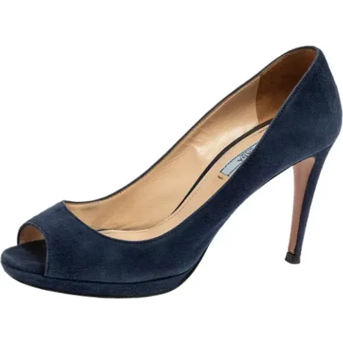 Pre-owned Suede heels , female, Sizes: 5 1/2 UK - Prada Vintage - Modalova