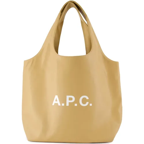 Beige Logo Print Handtasche A.P.C - A.P.C. - Modalova