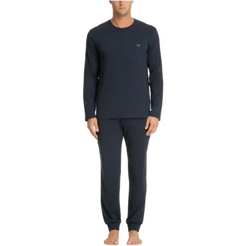 Plain Elasticised Waist Pyjama , male, Sizes: L - Emporio Armani - Modalova