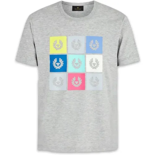 Iconic Design T-Shirt with Colorful Blocks , male, Sizes: 2XL, XL, L - Belstaff - Modalova