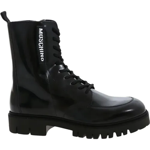 Label Boots , male, Sizes: 6 UK - Moschino - Modalova