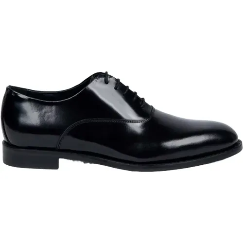 Schwarze Gebürstete Leder Oxford Schuhe , Herren, Größe: 42 EU - Marechiaro 1962 - Modalova