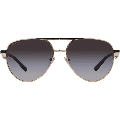 Bulgari Pilot Sunglasses with Rose Gold Frame , unisex, Sizes: 58 MM - Bvlgari - Modalova