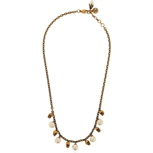 Brass necklace , Damen, Größe: ONE Size - alexander mcqueen - Modalova