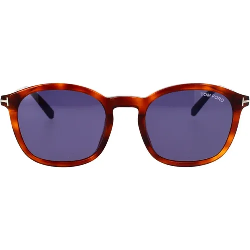 Klassische quadratische Sonnenbrille mit blauen Gläsern , unisex, Größe: 52 MM - Tom Ford - Modalova