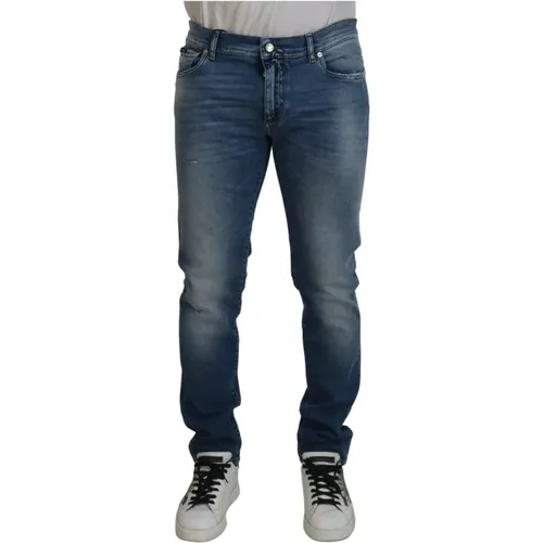 Wash Skinny Cotton Denim Jeans , male, Sizes: 3XL - Dolce & Gabbana - Modalova