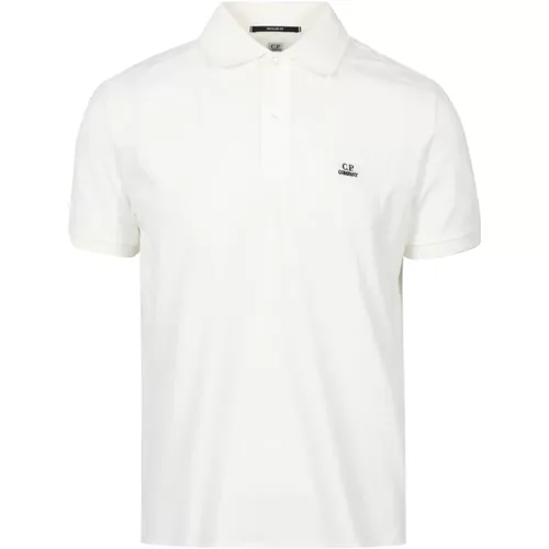 Herren Baumwoll Polo Shirt - Weiß - C.P. Company - Modalova