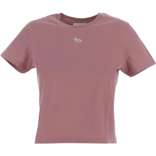 Fuchs Baumwoll T-Shirt , Damen, Größe: L - Maison Kitsuné - Modalova