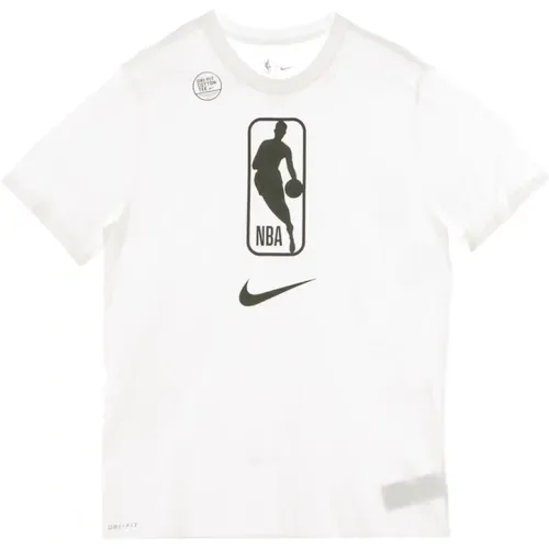 NBA Logo T-shirt Dri-fit , male, Sizes: L, XL, S, 2XL - Nike - Modalova