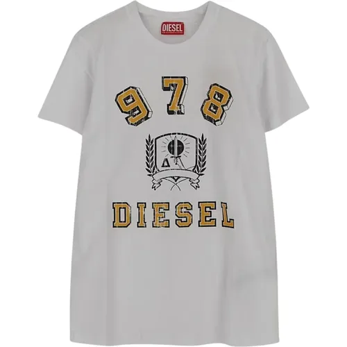 T-Shirt mit Crest-Print Diesel - Diesel - Modalova