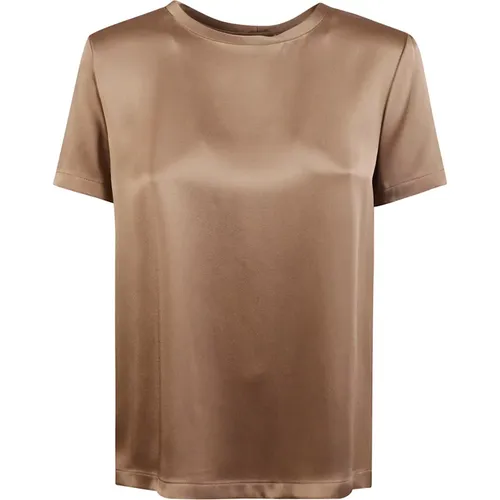 Braune T-Shirts und Polos Rebecca , Damen, Größe: S - Max Mara - Modalova