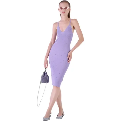 Midi-Kleid mit gerippten Details , Damen, Größe: S - Silvian Heach - Modalova