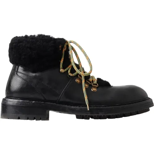 Luxury Shearling Boots , male, Sizes: 9 UK - Dolce & Gabbana - Modalova