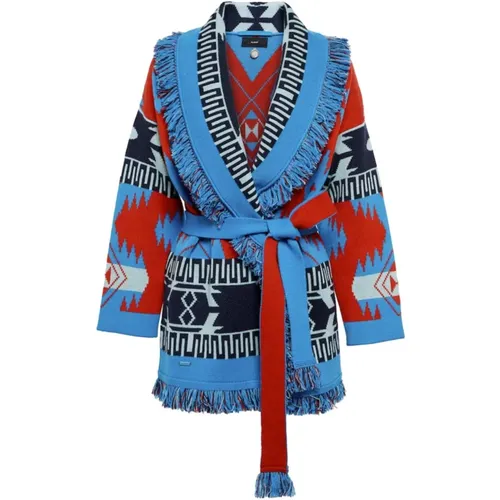 Icon Jacquard Cardigan Sweaters MultiColour , female, Sizes: S - Alanui - Modalova