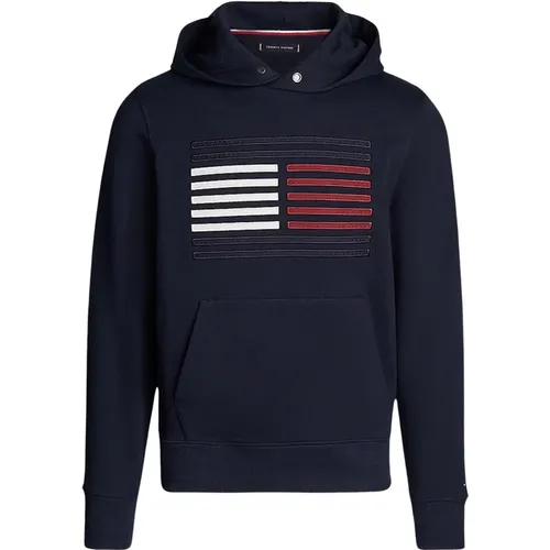 Men's Logo Sweatshirt in Grosgrain , male, Sizes: M, L, S, XL - Tommy Hilfiger - Modalova