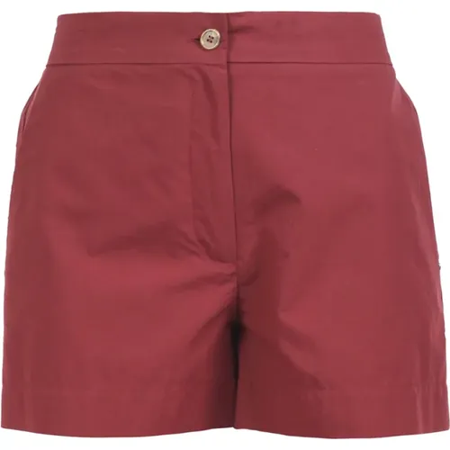 Cotton Shorts with Elastic Waist and Button Closure , female, Sizes: XS, 2XS - Ottod'Ame - Modalova