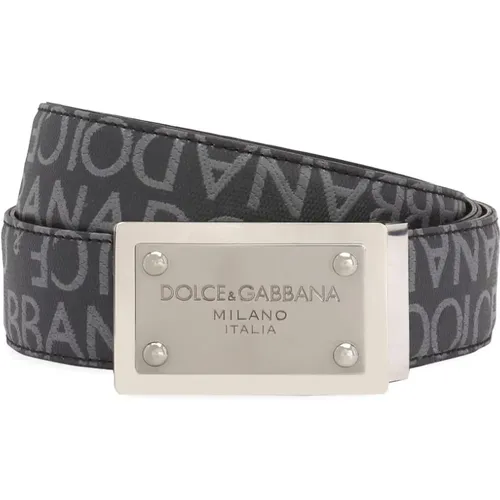Stylischer Ledergürtel , Damen, Größe: 90 CM - Dolce & Gabbana - Modalova