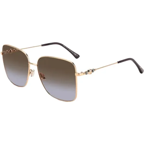 Goldene Metallsonnenbrille für Frauen - Jimmy Choo - Modalova