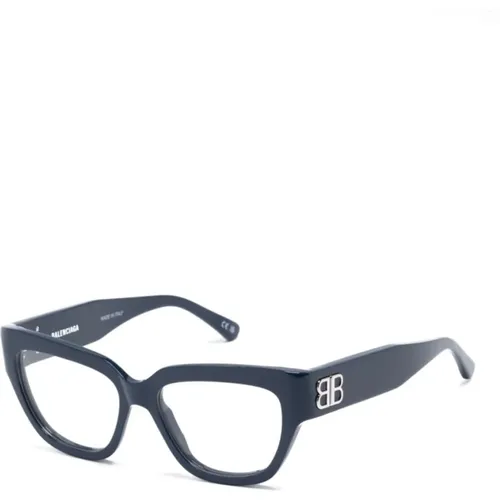 Blaue Optische Brille Must-Have , Damen, Größe: 53 MM - Balenciaga - Modalova