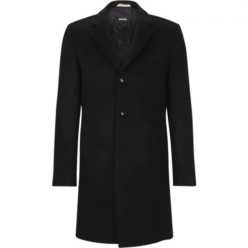 Slim Fit Wool and Cashmere Coat H-Hyde-234 - , male, Sizes: 2XL, M - Hugo Boss - Modalova