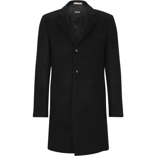 Slim Fit Wool and Cashmere Coat H-Hyde-234 - , male, Sizes: M - Hugo Boss - Modalova