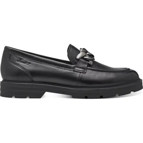 Leather Closed Loafers , female, Sizes: 6 UK, 4 UK, 5 UK, 7 UK - tamaris - Modalova