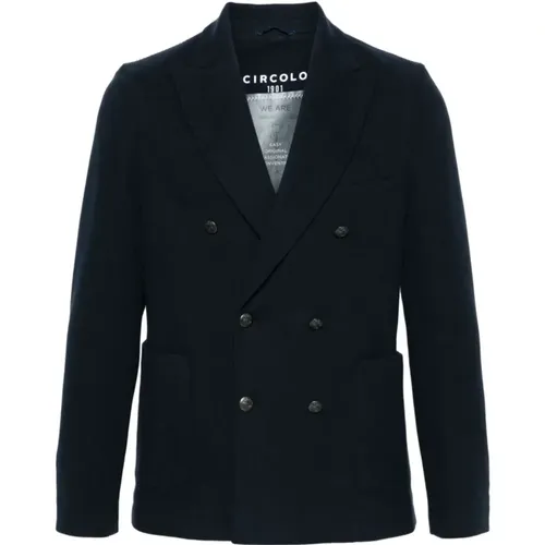 Double-Breasted Blazer , male, Sizes: 2XL, M - Circolo 1901 - Modalova