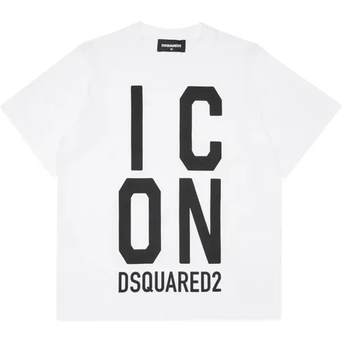 Oversized Crew-neck T-Shirt mit Icon-Logo - Dsquared2 - Modalova
