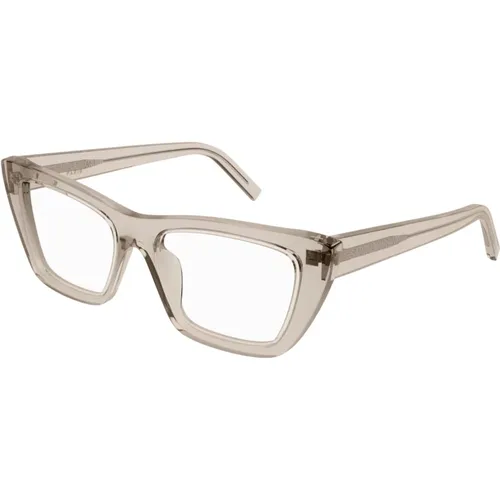 Braun/Havanna Optische Brille , Damen, Größe: 51 MM - Saint Laurent - Modalova