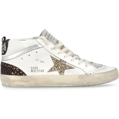 High Top Glitter Star Sneakers , female, Sizes: 4 UK, 3 UK, 7 UK - Golden Goose - Modalova