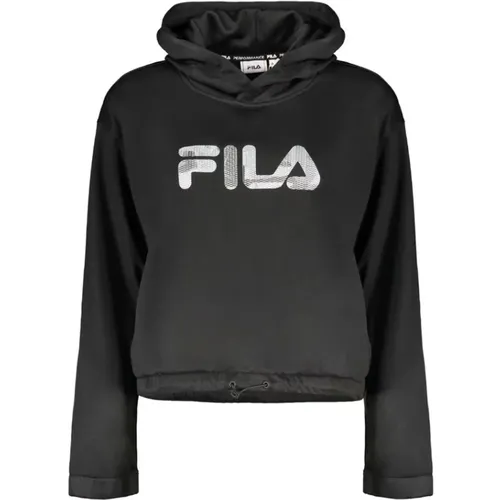 Hooded Sweatshirt with Print and Pockets , female, Sizes: S, XS - Fila - Modalova