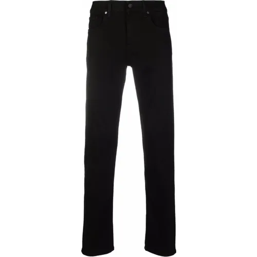 Schwarze Slimmy Tapered Luxe Performance Jeans , Herren, Größe: W32 - 7 For All Mankind - Modalova