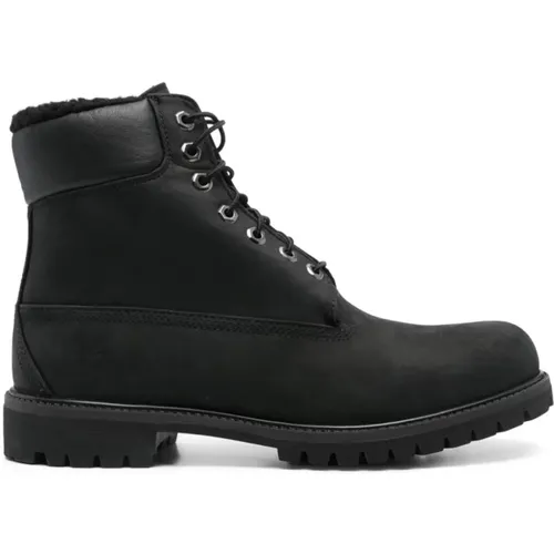 Schwarze Wildleder Schnürstiefel , Herren, Größe: 41 EU - Timberland - Modalova