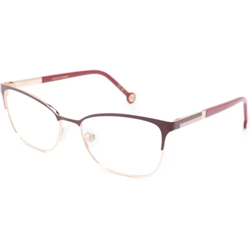 Goldene Optische Brille , Damen, Größe: 55 MM - Carolina Herrera - Modalova