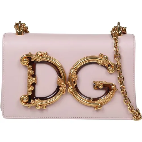 Powder Aw23 DG Girls Shoulder Bag , female, Sizes: ONE SIZE - Dolce & Gabbana - Modalova