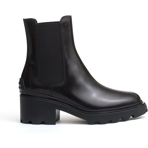 Schwarze Chelsea Stiefeletten , Damen, Größe: 39 EU - TOD'S - Modalova