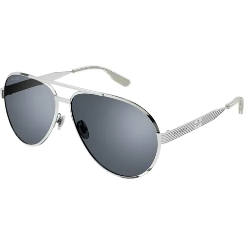 Silberne Sonnenbrille Gg1513S , Herren, Größe: 64 MM - Gucci - Modalova