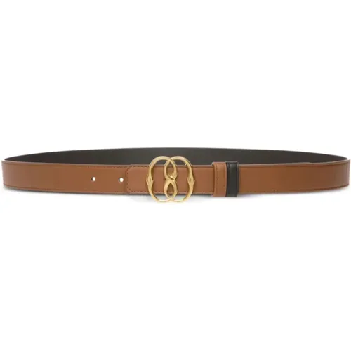 Emblem Leather Reversible Belt , female, Sizes: 75 CM, 80 CM - Bally - Modalova