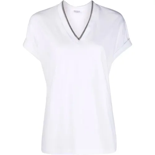 Weiße Topwear für Frauen , Damen, Größe: M - BRUNELLO CUCINELLI - Modalova