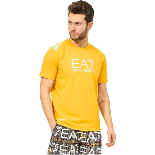 T-Shirts , male, Sizes: M, XL, S, L - Emporio Armani EA7 - Modalova
