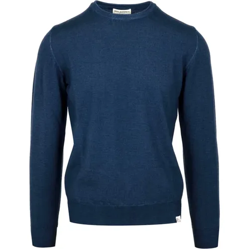 Merino Wool Crew-Neck Sweater , male, Sizes: S, 2XL - Roy Roger's - Modalova