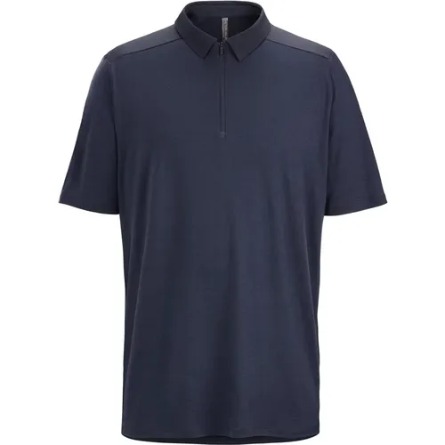 Arc'teryx, Merinowoll-Poloshirt Schwarz , Herren, Größe: XL - Arcteryx - Modalova