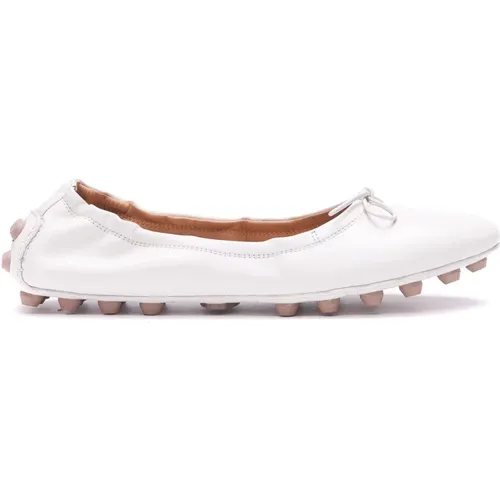 Weiße Leder Bubble Ballett Ballerina , Damen, Größe: 36 1/2 EU - TOD'S - Modalova