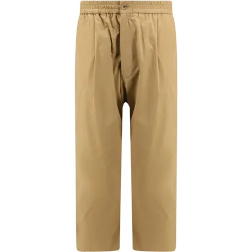 Wide Cotton Trousers , male, Sizes: S, M - Amaránto - Modalova