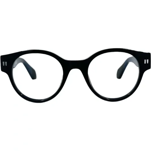 Vintage Runde Optische Brille , unisex, Größe: ONE Size - Off White - Modalova