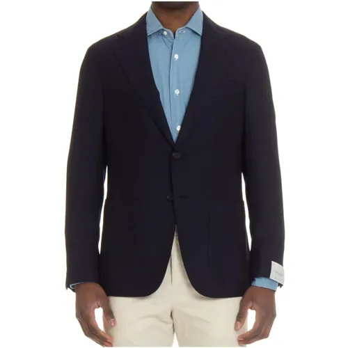 Wool Hopsack Jacket Aida , male, Sizes: M - Caruso - Modalova