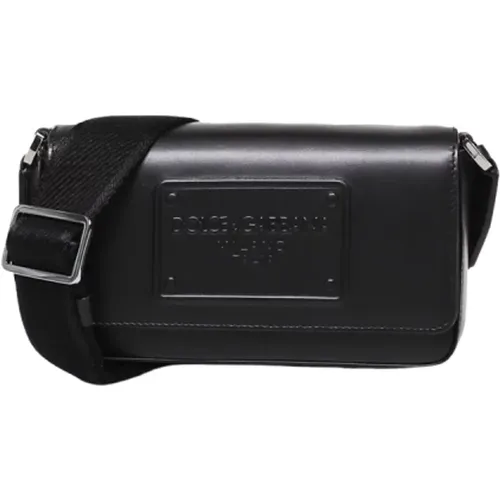 Schwarze Kalbsleder Mini Tasche - Dolce & Gabbana - Modalova