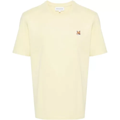 Fox Head Patch T-Shirt , male, Sizes: L - Maison Kitsuné - Modalova